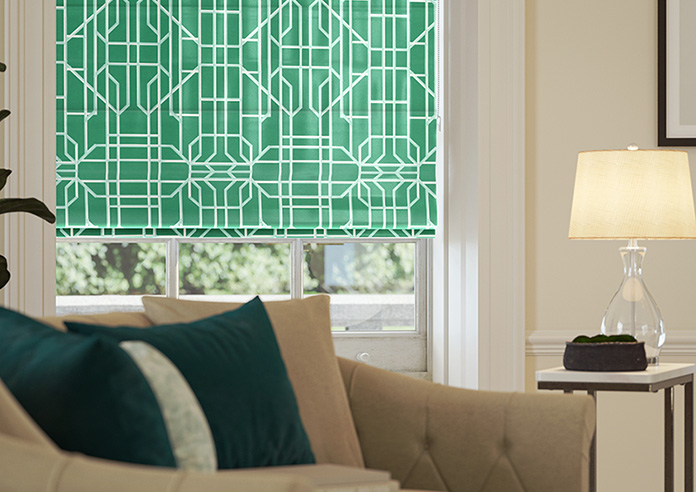 Bamboo Brights, Jade - Roman Blind - Image 5